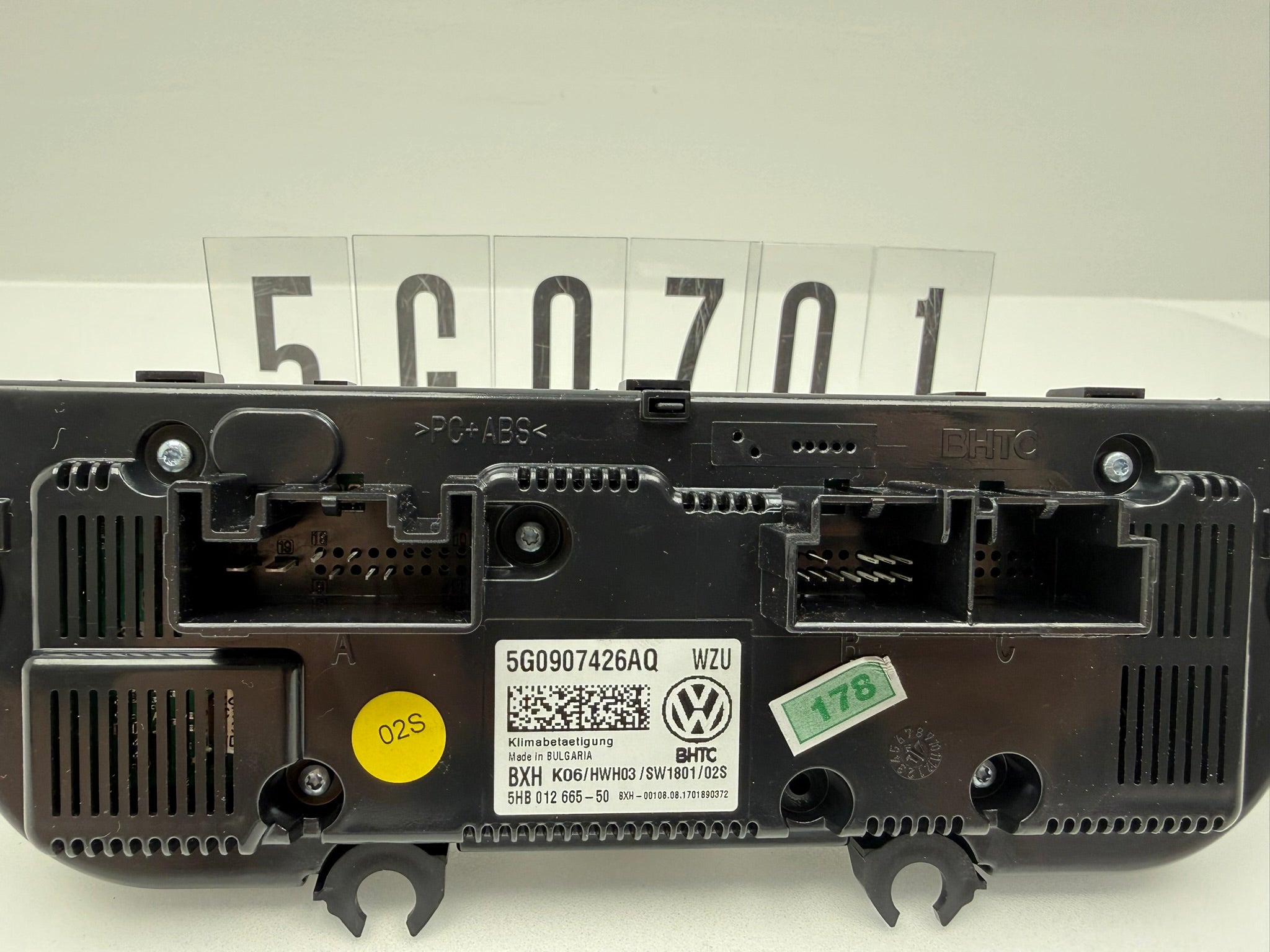 5G0907426AQ; 5G0 7 01; 178 VW PASSAT2019 ; Golf 7 Klimasteuerung