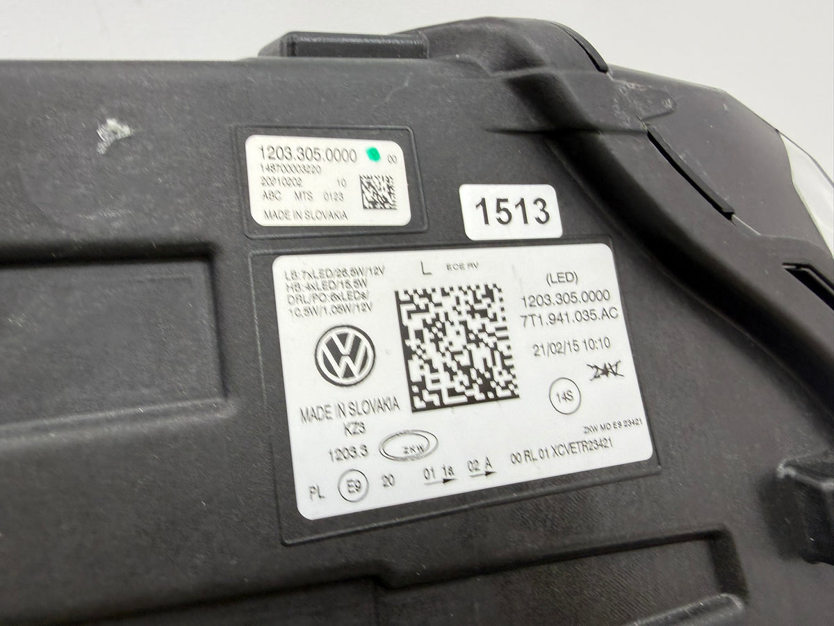 7T1941035AC, 1513,  Original VW T7 Scheinwerfer Links Full LED