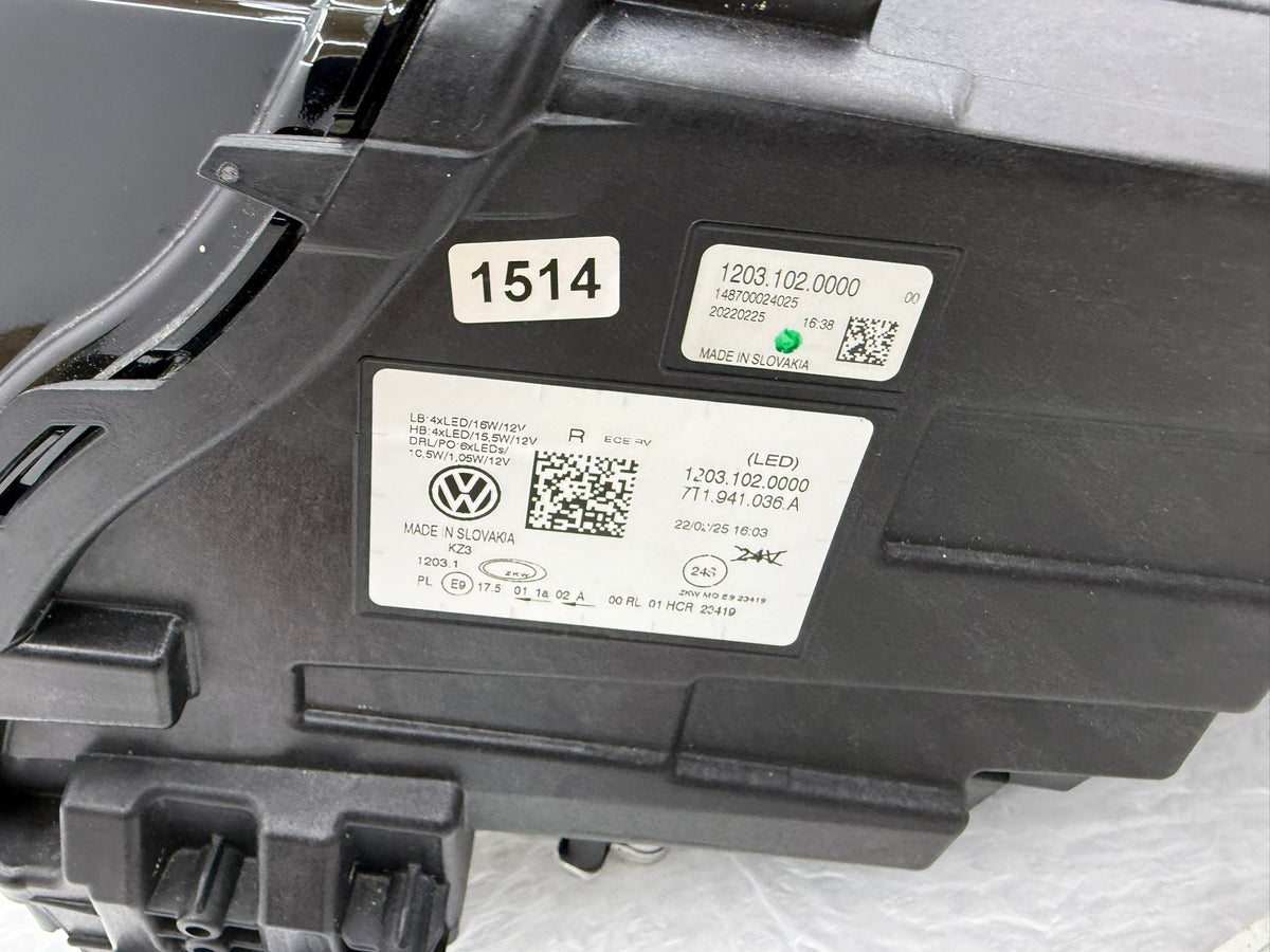 7T1941036A, 1514, Original VW T7 Scheinwerfer LED Rechts