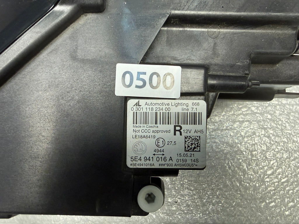 5E4941016A, 500, Original Frontscheinwerfer Skoda Octavia IV 5E4941016B Full LED Rechts